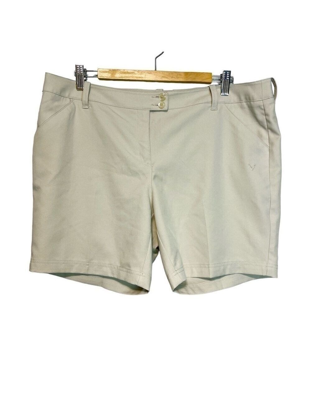 Callaway Cream/Light Grey Opti Dri Golf Shorts, size 14